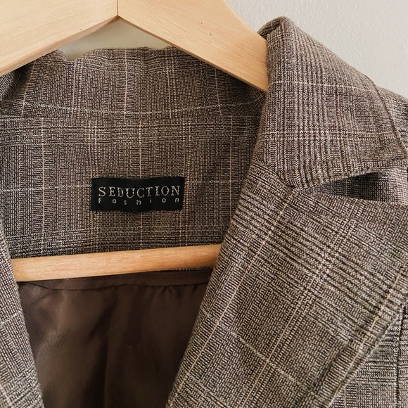 Vintage Y2K Suduction Fashion Mini Plaid Vest - Picture 3 of 6